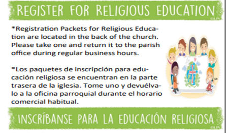 Rel Ed Registration Flyer 25